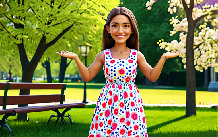 Joyful Mimi Character**
A cheerful Mimi character with large, bright eyes and a wide smile, fully clothed in a colorful, flowered sundress. The background is a sunny park with blooming flowers. Perfect anatomy, correct proportions, natural pose, well-formed hands, proper finger count, natural body proportions. Safe for work, appropriate content, fully clothed, professional, family-friendly.
**
